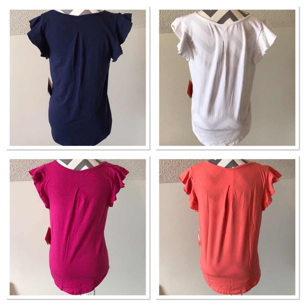 🚨CLOSET CLOSING🚨 Ruffle Sleeve Tee - Picture 4 of 5